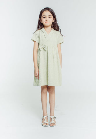 Mossimo Kids Girls Czarina Mint Overlap Flare Hem Dress - Mossimo PH