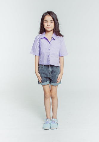 Mossimo Kids Girls Jossel Black Basic Five Pocket Mid Waist Shorts - Mossimo PH