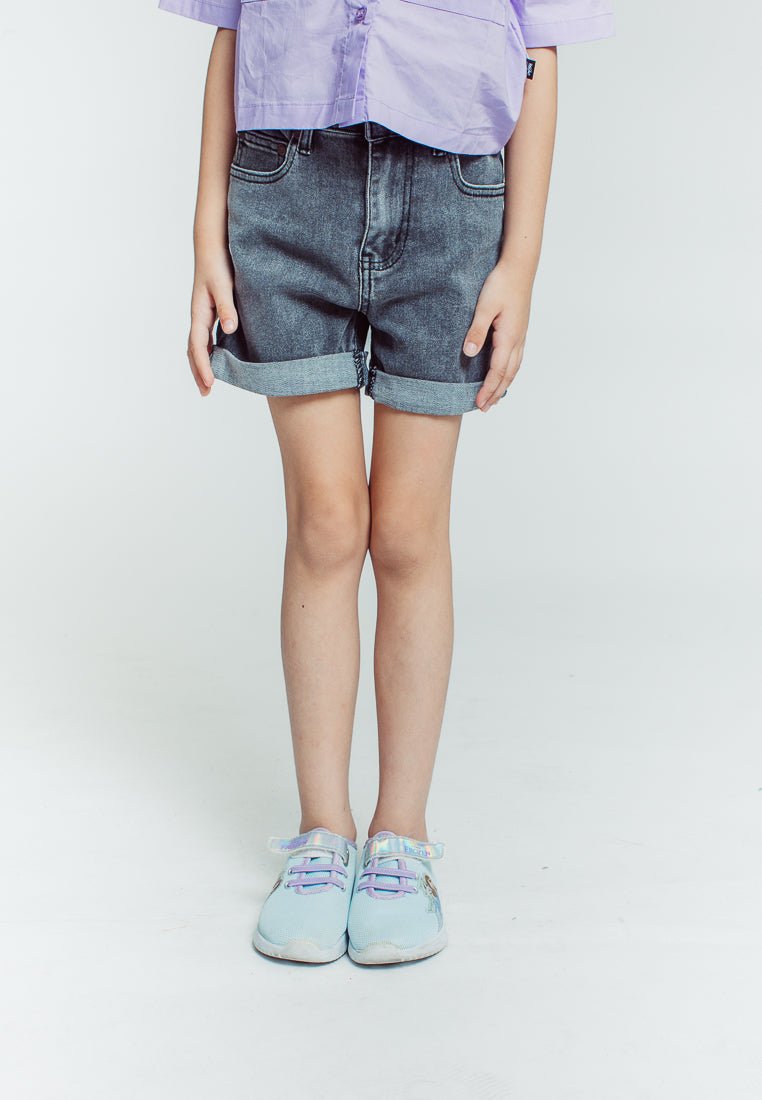 Mossimo Kids Girls Jossel Black Basic Five Pocket Mid Waist Shorts - Mossimo PH