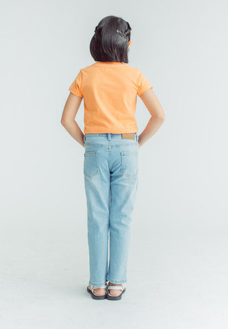 Mossimo Kids Girls Kaye Medium Blue Five Pocket Straight Fit Pants - Mossimo PH