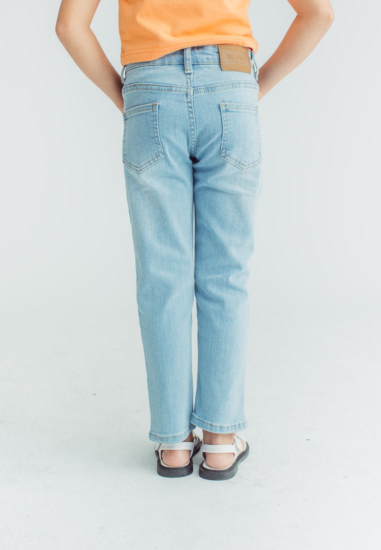 B91xZ Girls Jeans for Kids Waist Flare Leg Pants Casual Long Bell Bottom  Jeans Trousers (Blue, 10-12 Years) - Walmart.com