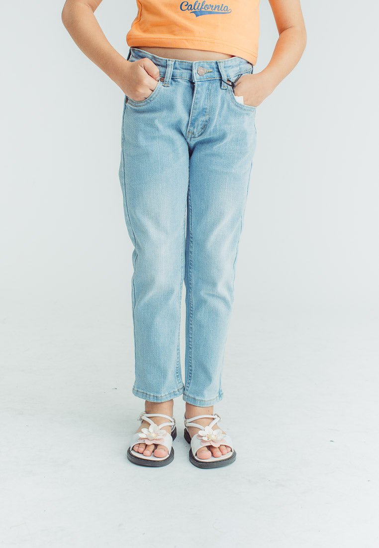 Mossimo Kids Girls Kaye Medium Blue Five Pocket Straight Fit Pants - Mossimo PH