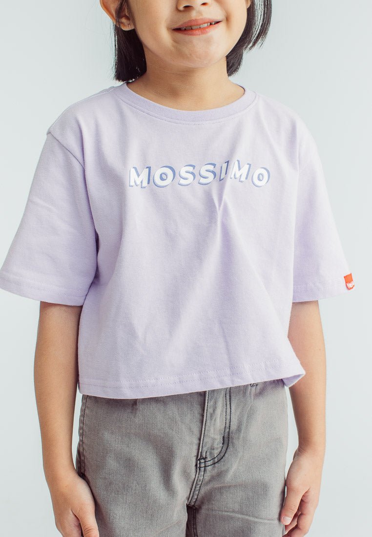 Mossimo Kids Girls Lavander Loose Cropped Fit Tee with Flat Print - Mossimo PH