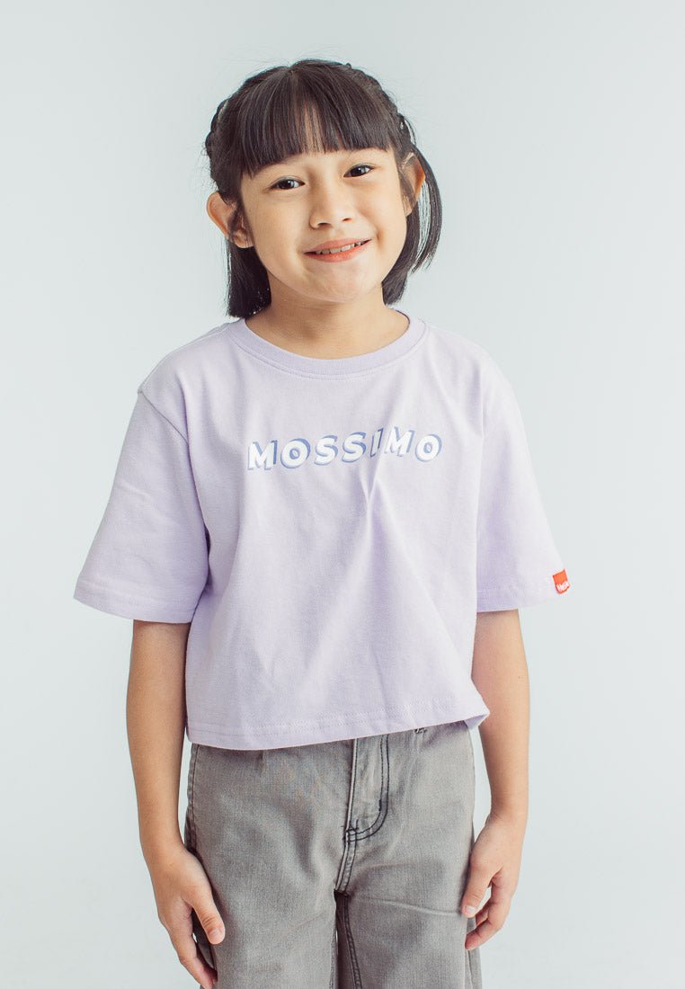 Mossimo Kids Girls Lavander Loose Cropped Fit Tee with Flat Print - Mossimo PH