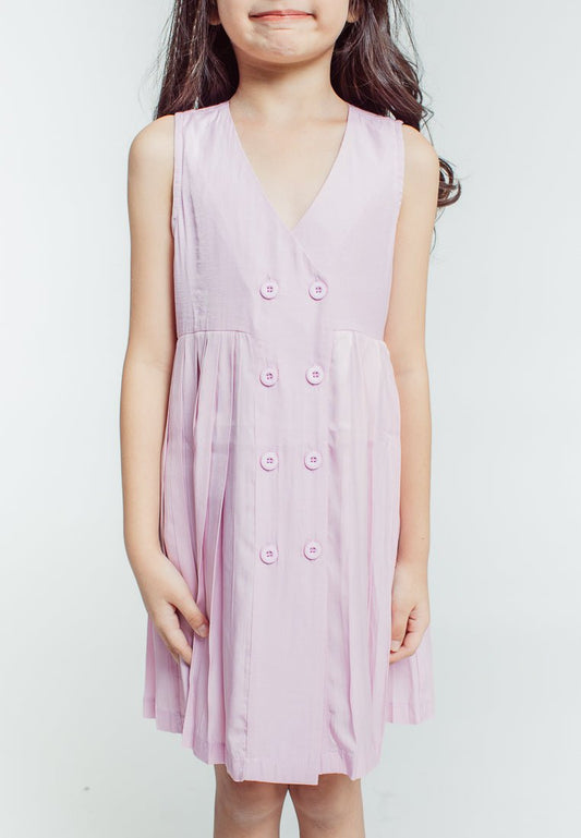 Mossimo Kids Girls Mitch Pink Pleated Dress - Mossimo PH