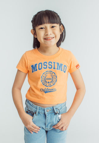 Mossimo Kids Girls Tangerine Basic Cropped Fit Tee - Mossimo PH