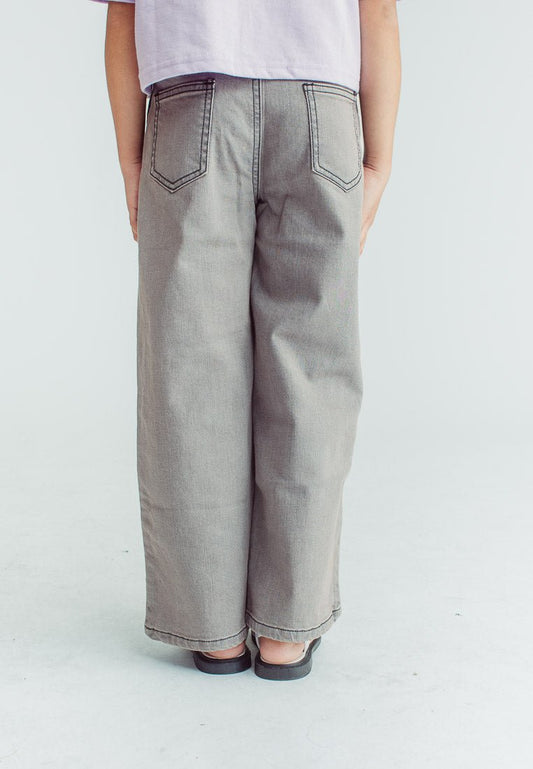 Mossimo Kids Girls Via Ash Gray Wide Leg High Waist Jeans - Mossimo PH