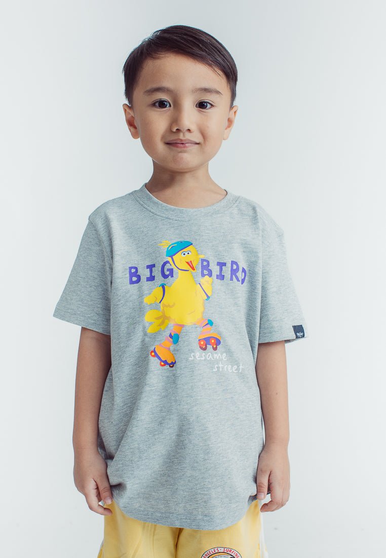 Mossimo Kids Heather Gray Sesame Street Big Bird Printed Shirt - Mossimo PH