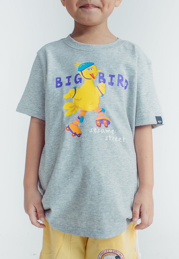 Mossimo Kids Heather Gray Sesame Street Big Bird Printed Shirt - Mossimo PH