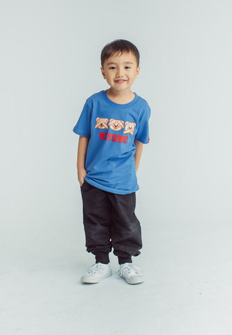 Mossimo Kids Unisex Galactic Blue Mossy Bear Basic Regular Graphics Tshirt - Mossimo PH