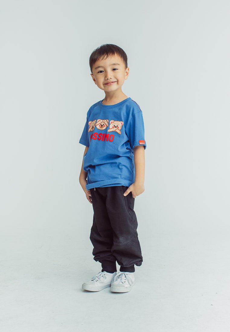 Mossimo Kids Unisex Galactic Blue Mossy Bear Basic Regular Graphics Tshirt - Mossimo PH