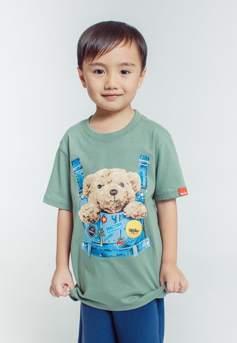 Mossimo Kids Unisex Oak Leaves Mossy Bear Basic Regular Graphic Tshirt - Mossimo PH