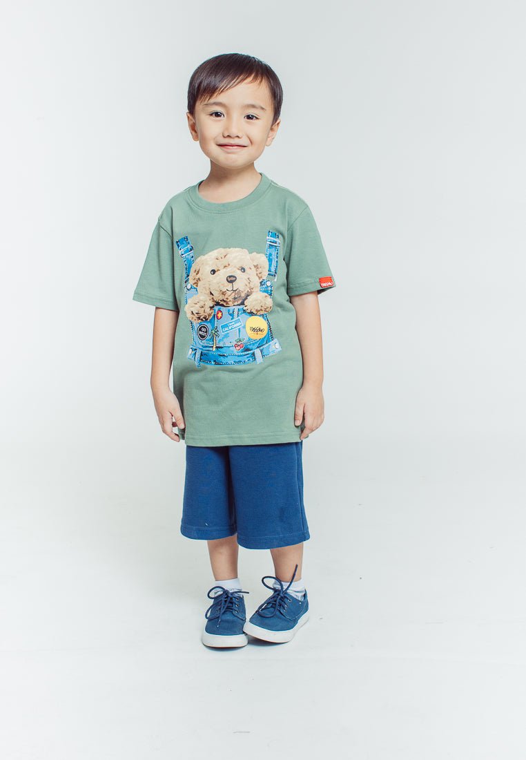 Mossimo Kids Unisex Oak Leaves Mossy Bear Basic Regular Graphic Tshirt - Mossimo PH