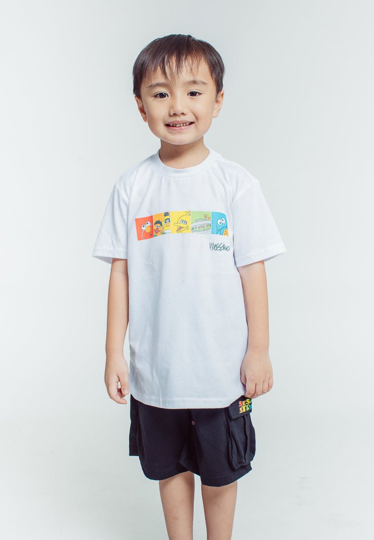 Mossimo Kids White Black Sesame Street Printed Shirt and Short Set - Mossimo PH