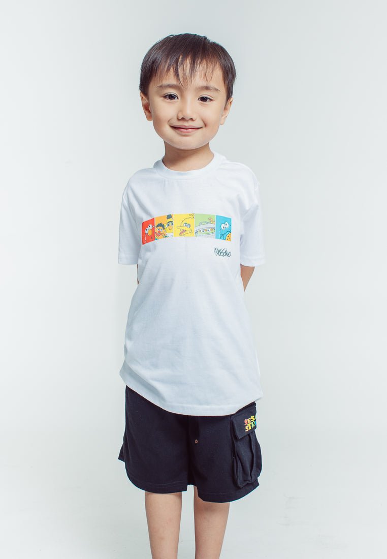 Mossimo Kids White Black Sesame Street Printed Shirt and Short Set - Mossimo PH