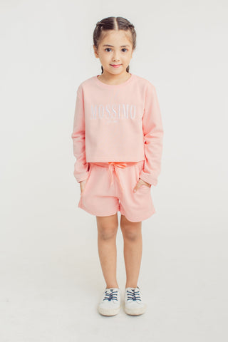Mossimo Krissa Pink Cropped Pullover and Short Girls Set Kids - Mossimo PH