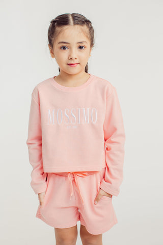 Mossimo Krissa Pink Cropped Pullover and Short Girls Set Kids - Mossimo PH