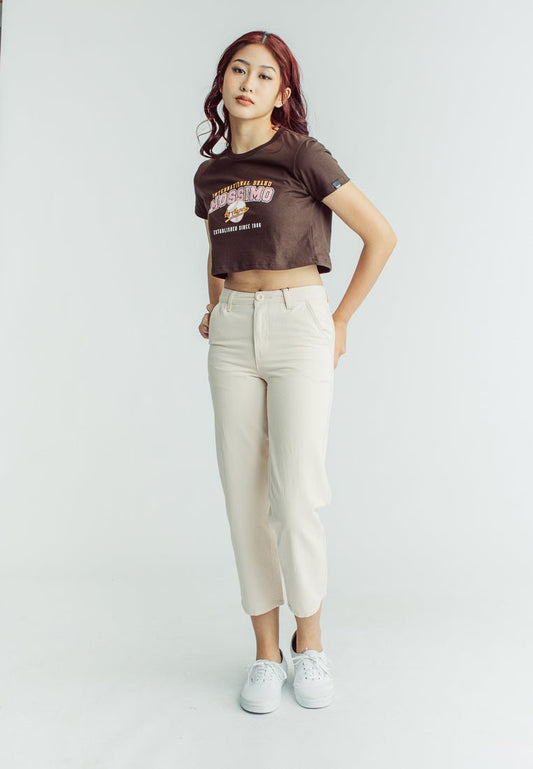 Mossimo Krizia Beige Straight Mid Cut Trousers - Mossimo PH