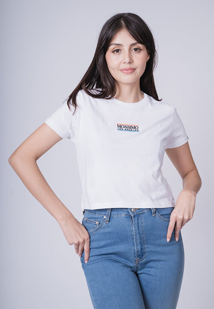 Mossimo L.A White with Embroidery Classic Cropped Fit Tee - Mossimo PH