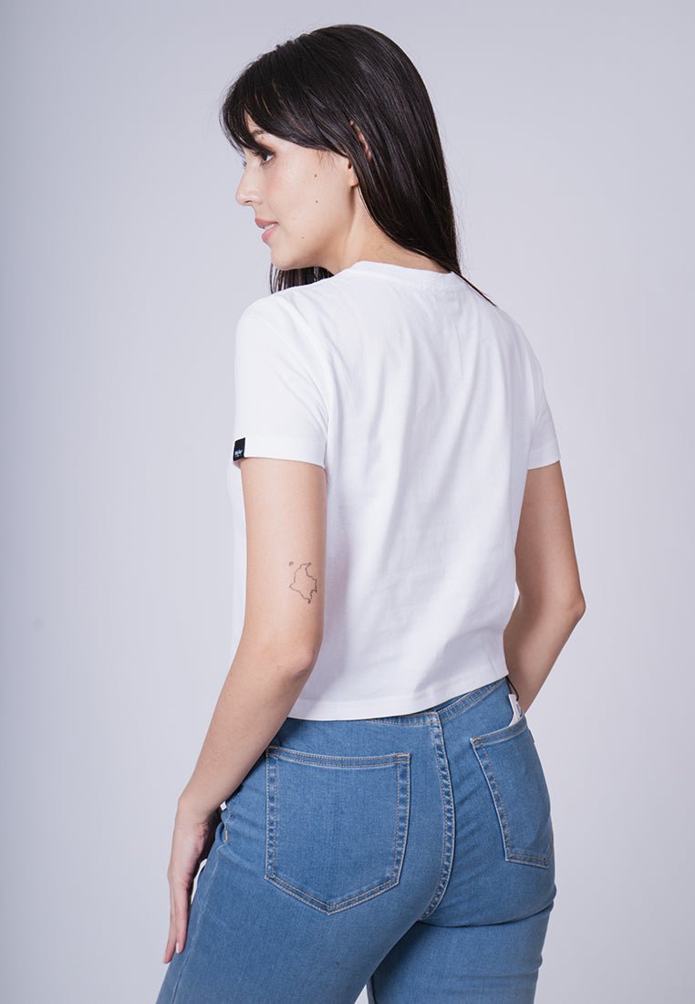 Mossimo L.A White with Embroidery Classic Cropped Fit Tee - Mossimo PH