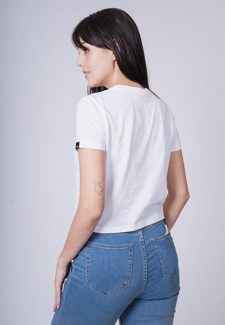 Mossimo L.A White with Embroidery Classic Cropped Fit Tee - Mossimo PH