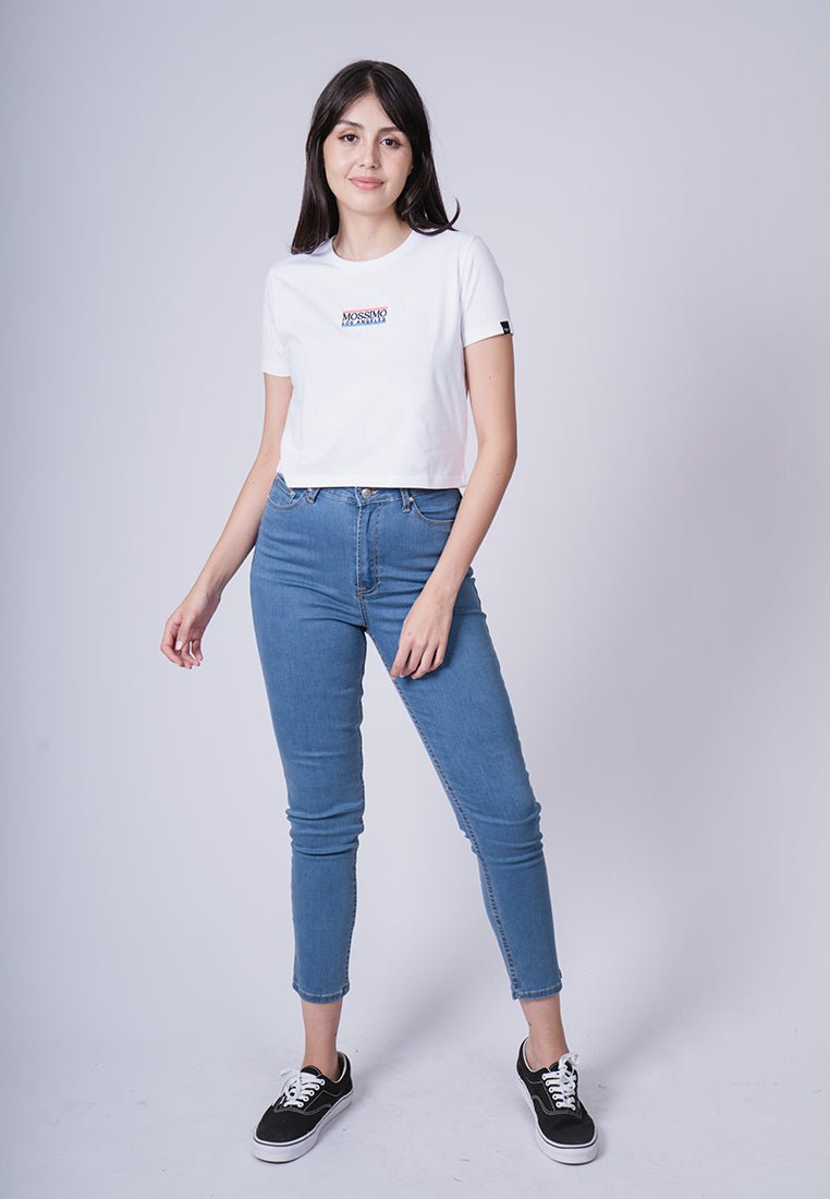 Mossimo L.A White with Embroidery Classic Cropped Fit Tee - Mossimo PH