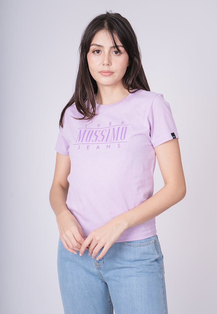 Mossimo Lavander Frost with 1986 Branding High Density Print Classic Fit Tee - Mossimo PH