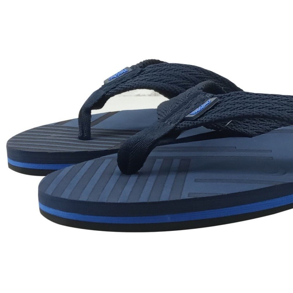 Mossimo Navy Patterned Thick Strap Rubber Slippers - Mossimo PH