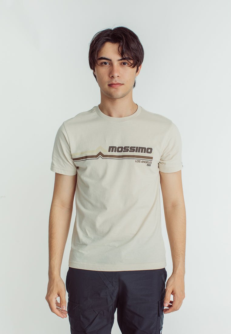 Mossimo Oat Basic Round Neck with Flat Print Muscle Fit Tee - Mossimo PH