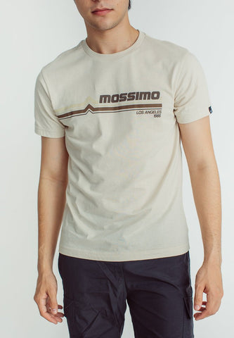 Mossimo Oat Basic Round Neck with Flat Print Muscle Fit Tee - Mossimo PH