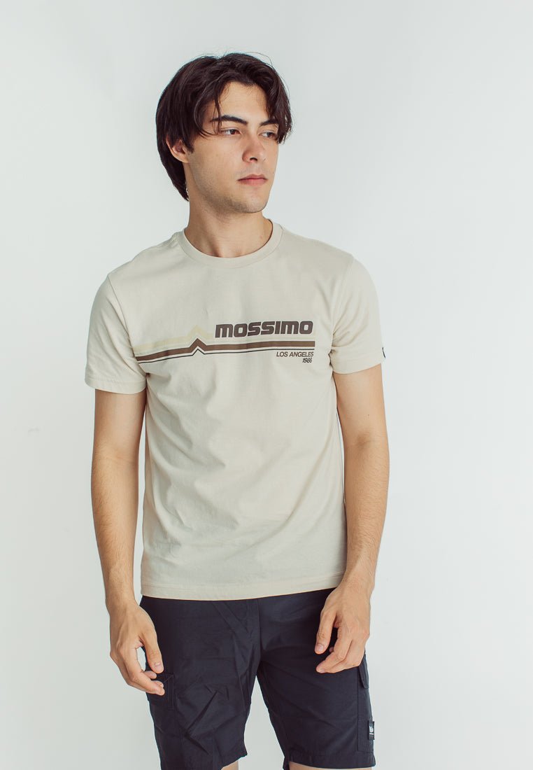 Mossimo Oat Basic Round Neck with Flat Print Muscle Fit Tee - Mossimo PH