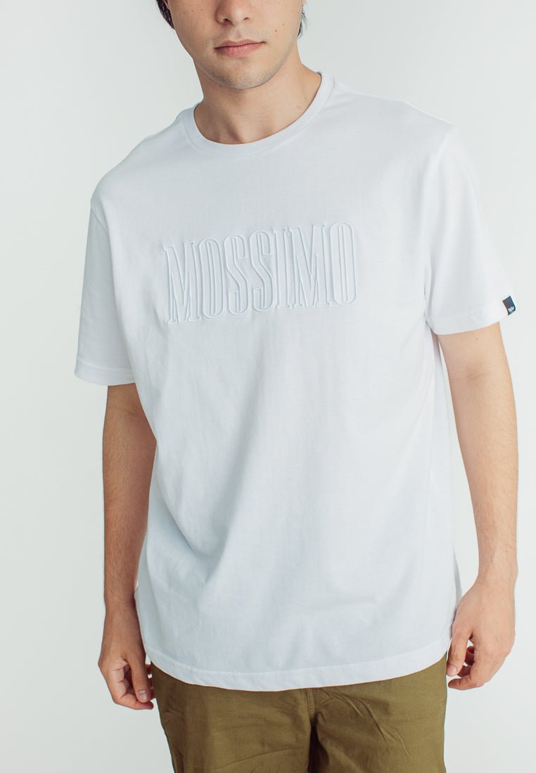 Mossimo Premium White Modern Fit Tee with Embroidery and Rubber Inside - Mossimo PH