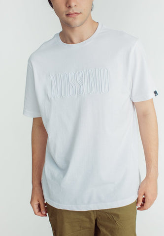 Mossimo Premium White Modern Fit Tee with Embroidery and Rubber Inside - Mossimo PH