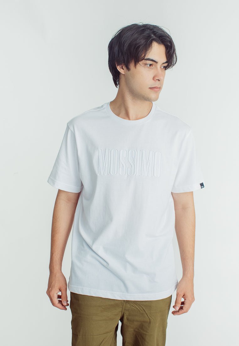 Mossimo Premium White Modern Fit Tee with Embroidery and Rubber Inside - Mossimo PH