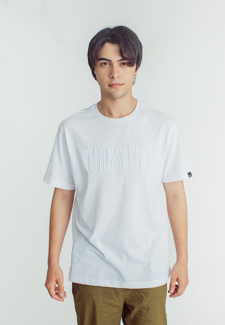 Mossimo Premium White Modern Fit Tee with Embroidery and Rubber Inside - Mossimo PH