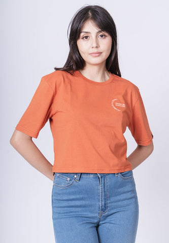 Mossimo Rust L.A Cali with Embroidery Modern Cropped Fit Tee - Mossimo PH