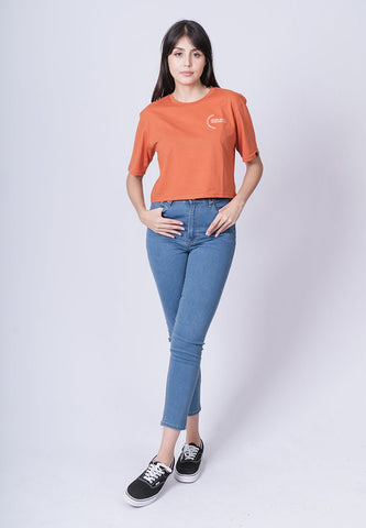 Mossimo Rust L.A Cali with Embroidery Modern Cropped Fit Tee - Mossimo PH