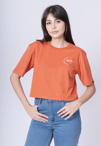 Mossimo Rust L.A Cali with Embroidery Modern Cropped Fit Tee - Mossimo PH