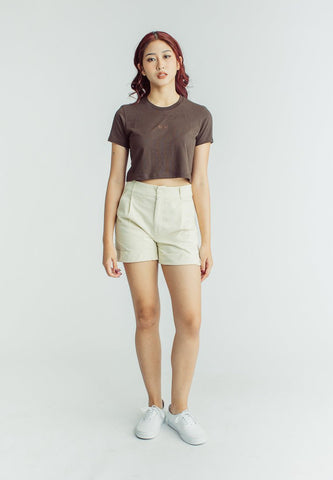 Mossimo Sharlene Choco Brown Vintage Cropped Fit Tee - Mossimo PH