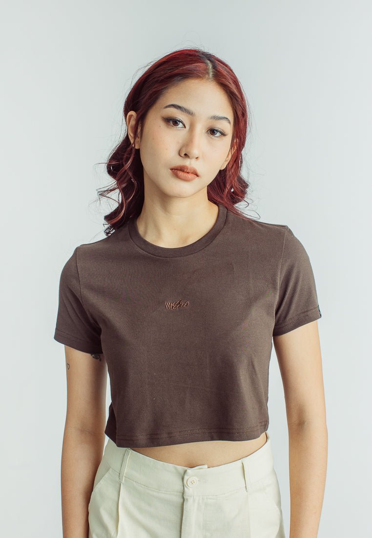 Mossimo Sharlene Choco Brown Vintage Cropped Fit Tee - Mossimo PH
