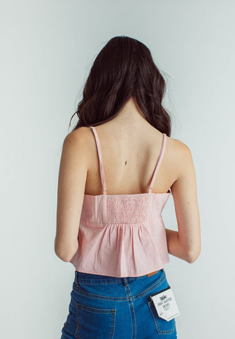 Mossimo Sheryl Pink Buttondown Peplum Top - Mossimo PH