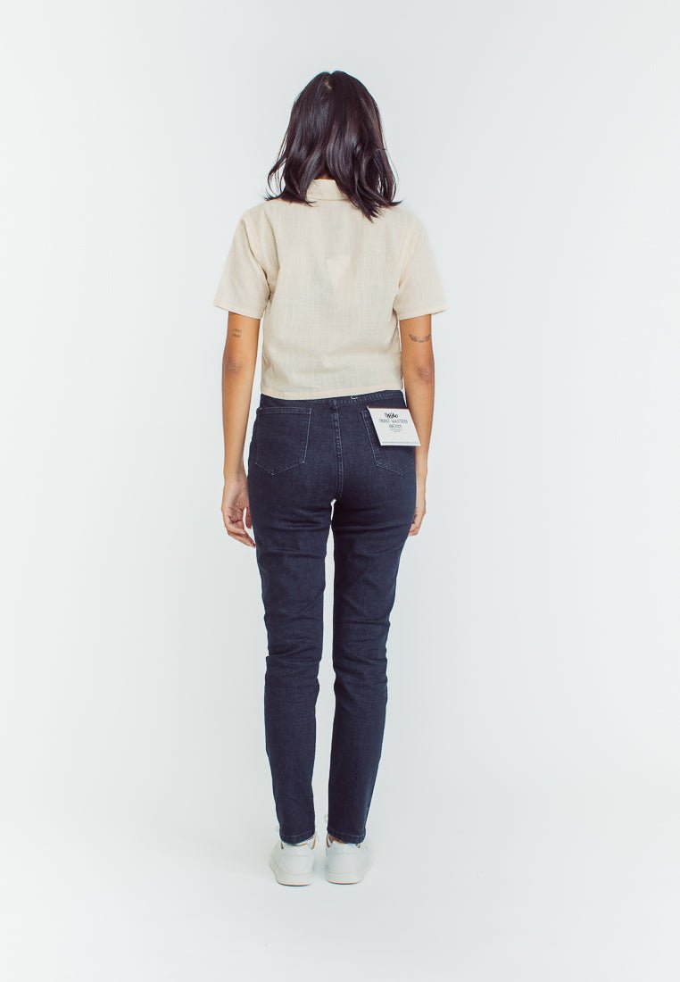 Mossimo Trina Beige Crop Buttondown with Large Pocket - Mossimo PH