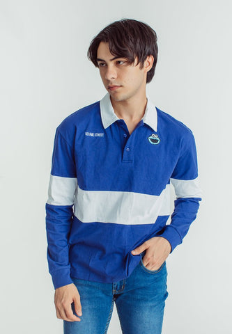 Mossimo True Blue White Sesame Street Comfort Fit Baseball Shirt with Patch Embroidery - Mossimo PH