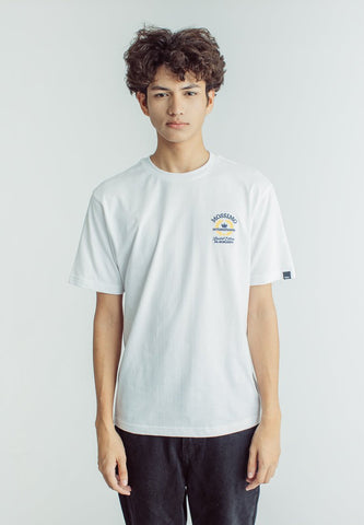 Mossimo White Basic Round Comfort Fit Tee with Embroidery - Mossimo PH