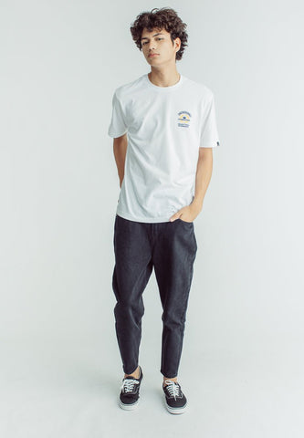 Mossimo White Basic Round Comfort Fit Tee with Embroidery - Mossimo PH