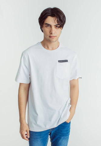 Mossimo White Basic Round Neck Modern Fit Tee with Felt and Patch Embroidery - Mossimo PH