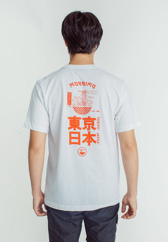 Mossimo White Comfort Fit Tee with Flat Print - Mossimo PH