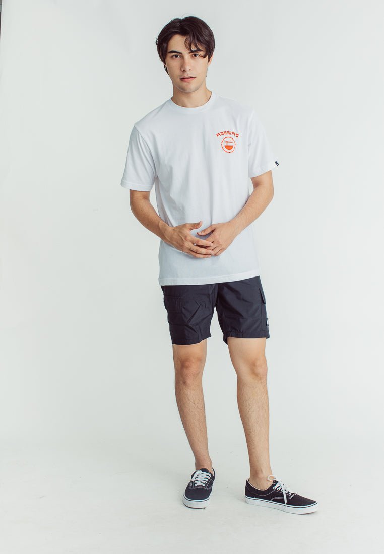 Mossimo White Comfort Fit Tee with Flat Print - Mossimo PH