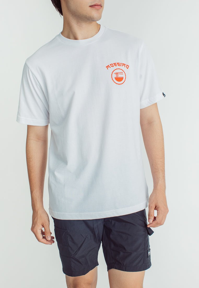 Mossimo White Comfort Fit Tee with Flat Print - Mossimo PH