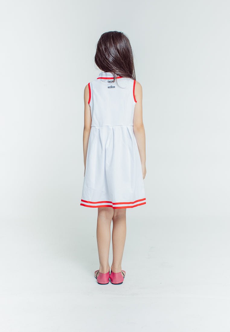 Mossimo White Sesame Street Kids Girls Sleeveless Collared Dress with Heat Press Print - Mossimo PH